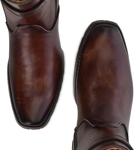 Miniatura 8 de CUADRA Botas urbanas para hombre en piel bovina con cremallera marrón, Marrón