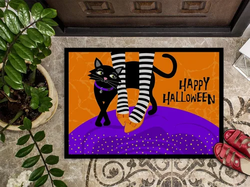 Miniatura 3 de Caroline's Treasures VHA3038JMAT - Felpudo de Halloween con pies de brujas de 24 x 36 pulgadas, tapete para puerta delantera, para interiores