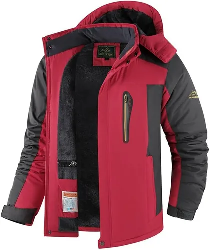 Miniatura 2 de Chaqueta de esquí de invierno impermeable para hombre, resistente al viento, engrosado, aislado, traje de esquí para escalada al aire