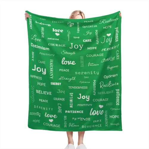 Miniatura 43 de Manta curativa, manta de regalo para mujeres y hombres, cálido regalo inspirador, manta de forro polar suave con energía positiva, comodidad, amor