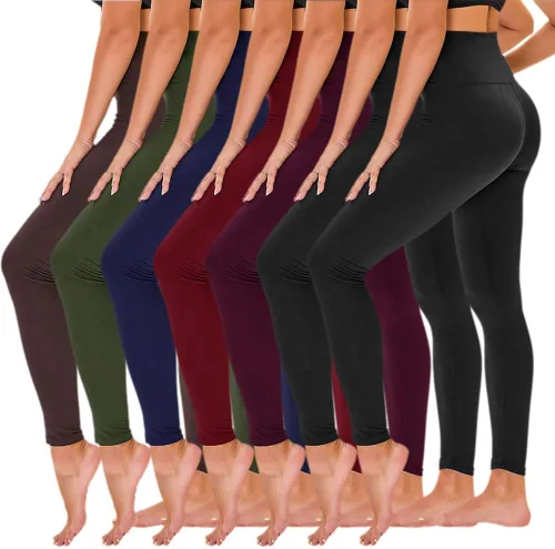 TNNZEET - Paquete de 7 leggings de talle alto para mujer - Pantalones de yoga extra suaves para correr y entrenamiento