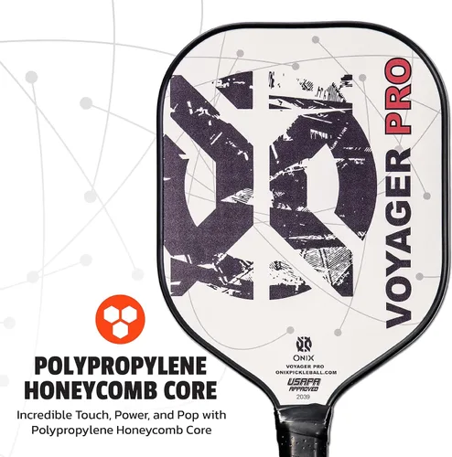 Miniatura 6 de ONIX Voyager Pro - Paleta de pickleball con cara de grafito recubierta de alta calidad y polipropileno cortado con precisión para un tacto increíble