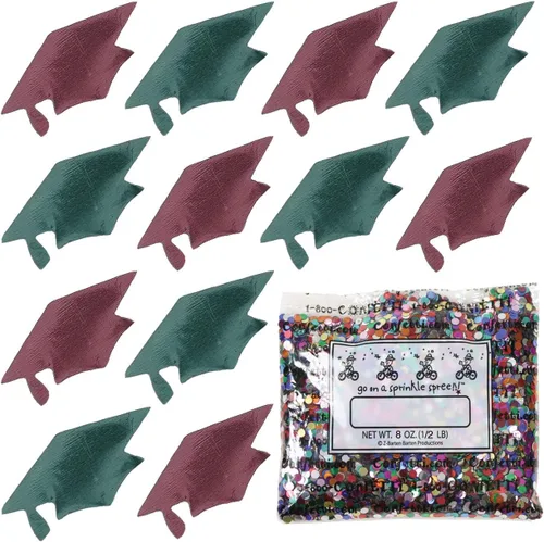 Miniatura 180 de Confetti Grad Cap Negro, Azul Marino Combo - 2 bolsas de media onza (1 oz)