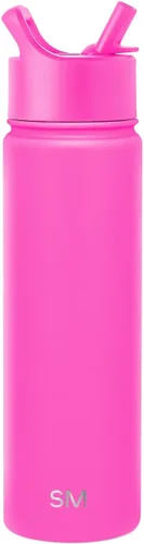 Simple Modern botella de agua reutilizable con tapa con pajilla, termo de acero inoxidable con aislamiento al vacío, para gimnasio y deportes, Vibes
