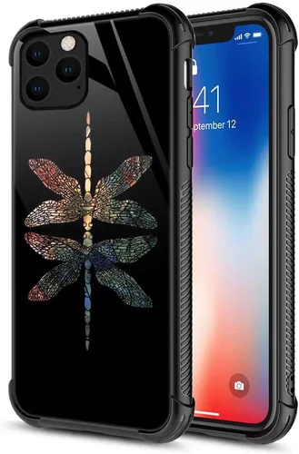 Miniatura 14 de ZHEGAILIAN Funda compatible con iPhone 12/12 Pro, funda de invasión de vaca alienígena OVNI, parte trasera de vidrio templado + funda protectora
