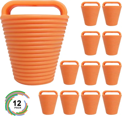 Miniatura 8 de 12 piezas Kayak Scupper Plug Kit TPE Scupper Tapones Agujeros de drenaje Tapón Bung con mango coral-12 piezas-l