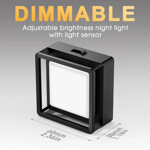 Miniatura 6 de Briignite Luz nocturna, luces nocturnas enchufables a la pared, paquete de 2, luz nocturna con sensor de atardecer a amanecer para niños, luz