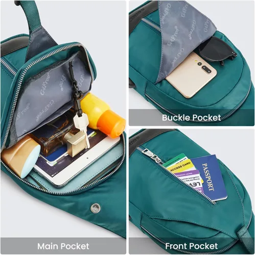 Miniatura 6 de G4Free Bolso bandolera con bloqueo RFID, mochila pequeña para el pecho, con puerto USB para hombres y mujeres