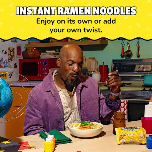 Miniatura 5 de Maruchan Ramen Fideos instantáneos sabor a pollo cremoso, comidas listas para comer, 3 oz, 24