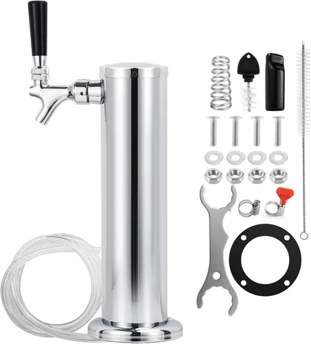 Miniatura 7 de Torre de cerveza de 3 grifos de núcleo inoxidable grifo de cerveza Kegerator Tower Draft Beer Tap Tower Dispensador de torre de grifo Kegerator