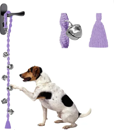 Miniatura 19 de Campanas de Perro para Salir al Aire Libre y Entrenamiento de Orinal para Cachorros, Campana de Puerta de Perro Ajustable para Ir al Baño, Hecho a