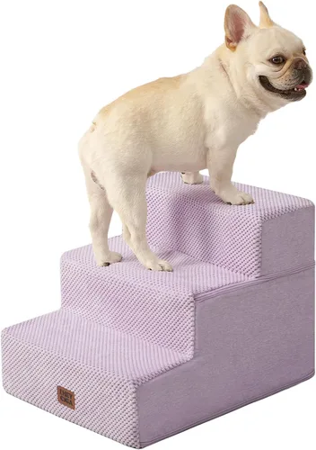 Miniatura 9 de EHEYCIGA Escaleras para perros pequeños de 13.5 pulgadas de alto, escalones para perros de 3 escalones para sofá y silla, escalones para mascotas