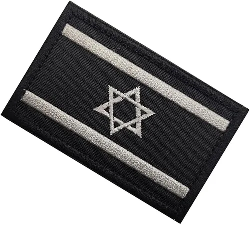 Miniatura 6 de 2 parches de bandera de Israel para coser en bordado, insignias tácticas israelíes de IL, emblema militar de moral militar, parches de gancho