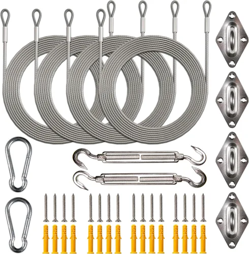 Miniatura 8 de Amgo Paradise - Accesorios para poste de vela para toldo, abrazadera de anillo en D para toldos de alta resistencia, postes de repuesto versátiles