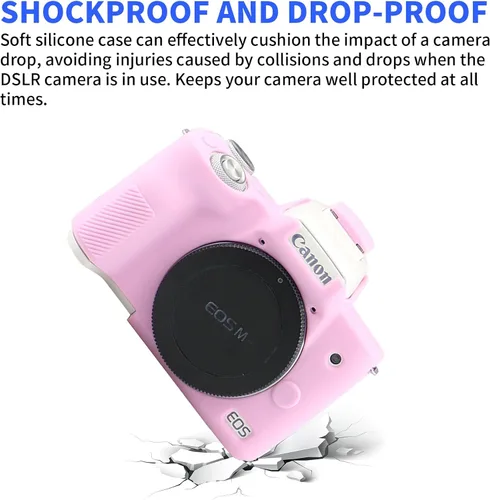 Miniatura 4 de Easy Hood Funda para Cámara para Canon EOS M50/M50 Mark II Cámara Digital, Funda de Silicona Suave Anti-Rayones Cubierta Protectora de Carcasa Rosa
