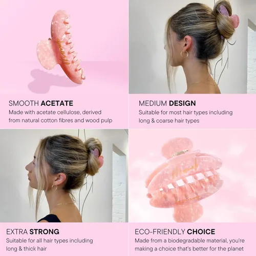 Miniatura 5 de Mermade Hair The 90s - Pinzas de garra, pinzas para el cabello para mujer, accesorios para el cabello grueso, fino, rizado y liso, clip de garra