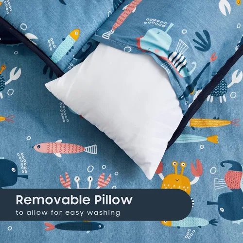 Miniatura 4 de Wake In Cloud - Tapete para siesta para niños pequeños con almohada y manta, tela 100% algodón, para niños y niñas en guardería, jardín de infantes
