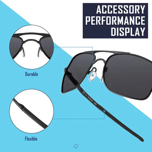 Miniatura 6 de SAUCER Kit de goma de repuesto para nariz y orejeras para orejeras para gafas de sol Oakley OO4142