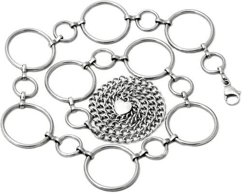 Miniatura 5 de Cinturón de acero inoxidable para mujer, resistente, no cambia
