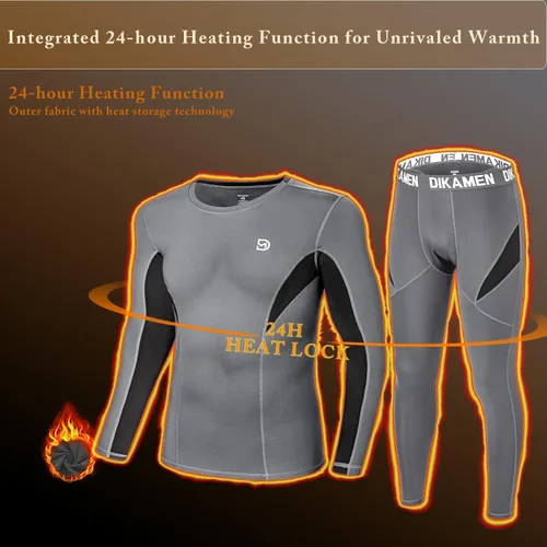 Miniatura 2 de Ropa interior térmica para hombre, con forro polar, táctica, deportiva, conjunto térmico