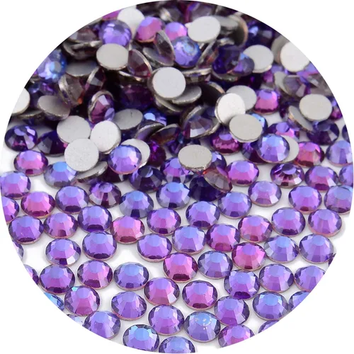 Miniatura 38 de NCB 288 diamantes de imitación de cristal redondos para arte de uñas, con parte trasera plana, para hacer accesorios de bricolaje, zapatos, ropa