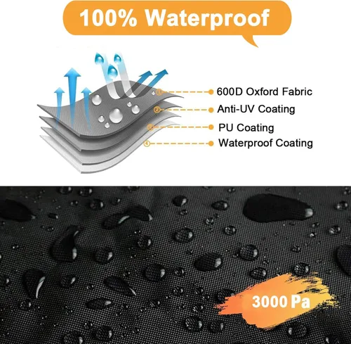 Miniatura 9 de Cubierta para ATV resistente 600D Oxford impermeable, protección UV para 4 ruedas/quad, protección para todo tipo de clima al aire libre