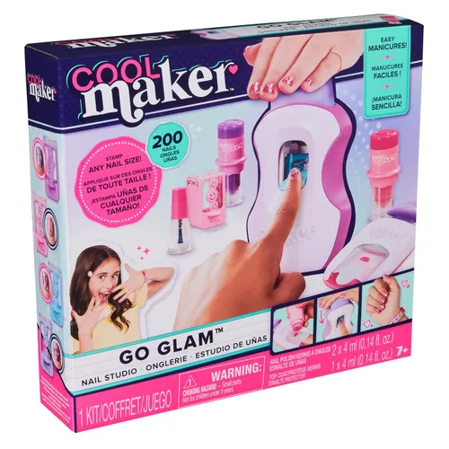Miniatura 9 de Cool Maker, GO GLAM Studio Kit de Uñas, Estiliza 200 Uñas, 4 Diseños, 2 Aplicadores de Esmalte y Máscara (El Empaque Puede Variar), Artes