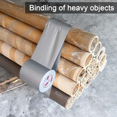 Miniatura 8 de JIALAI HOME Cinta adhesiva de 6" de ancho, cinta adhesiva de 6 pulgadas de ancho resistente al agua de 55 yardas (164 pies) plateada, resistente a