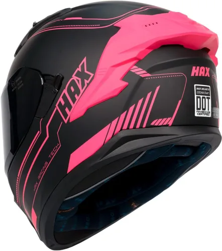 Miniatura 8 de HAX Obsidian Pro Full Face Dual Visor Adult Motorcycle Helmet for Motorbike Street Bike with Pinlock Ready DOT Approved