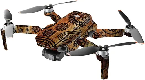 Miniatura 2 de MightySkins - Compatible con DJI Mini 2 Dron portátil - Floral de madera Funda protectora de vinilo duradera y única Fácil de aplicar, quitar