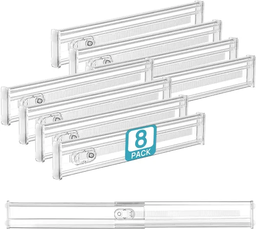 Miniatura 11 de Vtopmart Separadores de cajones de 2.36” con inserciones expandibles, organizador de cajones de cocina ajustable de 12.8"-22.3", separador