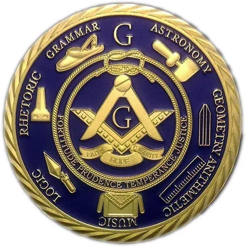 Miniatura 3 de Moneda de desafío masónico para francmasones, diseño 3D con estuche Monedas de desafío masónico