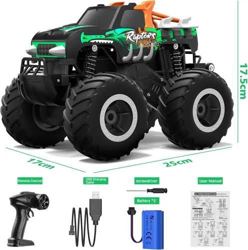 Miniatura 2 de HOMETALL Juguetes de Camión Monstruo a Control Remoto - 1:16 Impermeable Todo Terreno Carro RC Rápido Carro a Control Remoto con Cuerpo Resistente a