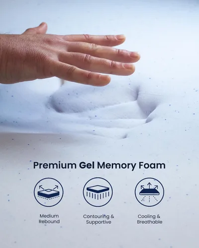Miniatura 4 de LOUNJ Cubrecolchón de espuma viscoelástica de gel, fabricado en Estados Unidos (Full XL)