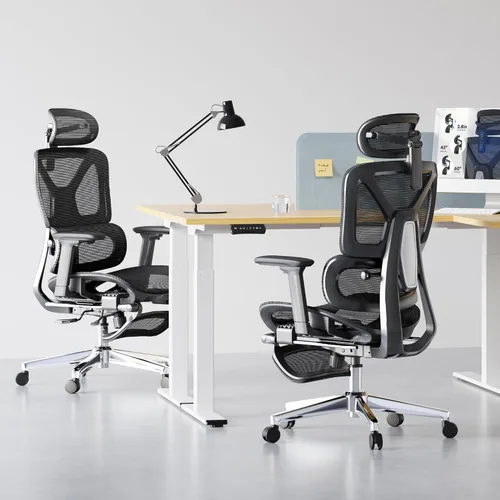 Miniatura 2 de FLEXISPOT ErgoX - Silla de oficina ergonómica premium con reposapiés, reposabrazos 3D ajustables, soporte lumbar dinámico, función de reclinación e