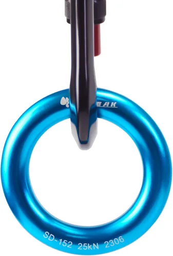 Miniatura 3 de Anillo de aluminio de 25 kN, junta tórica de tensión perfecta, anillo de conexión para escalada en roca, arborista, hamaca, rescate, slackline, azul