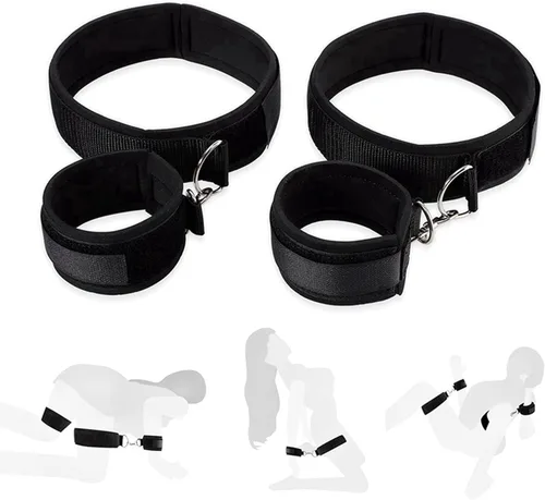 Sujeción de cama para cama de tamaño King, lazos sexuales para tobillos y muñecas, bandas de resistencia sexual para mujeres, correas de muñeca de