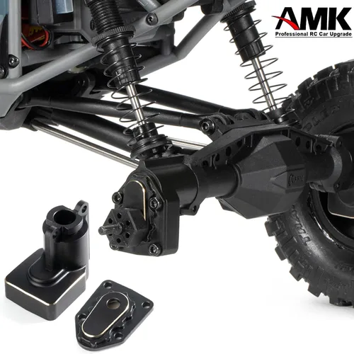 Miniatura 5 de UTB18 Carcasa de eje de peso de contador de latón Revestimiento negro para Axial RC Crawler 1/18 UTB18 Capra Unlimited Trail Buggy RTR Pieza de E