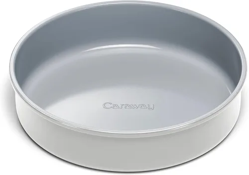 Caraway Sartén Circular de Cerámica Antiadherente de 9" - Revestimiento de Cerámica Naturalmente Resbaladizo - No Tóxico, Libre de PTFE y PFOA - Gris