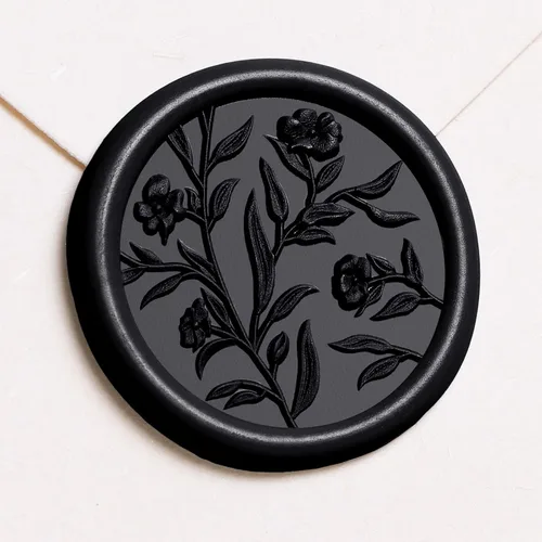 Miniatura 30 de UNIQOOO Adhesivos de sello de cera – (3 diseños en 1 unidad) para invitación de boda, 60 calcomanías autoadhesivas, perfectas para invitación