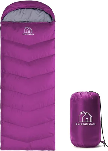 Miniatura 10 de Versión mejorada de tamaño XL del saco de dormir para acampar 4 estaciones, cálido y fresco, peso más ligero, adultos y niños pueden utilizar bolsa