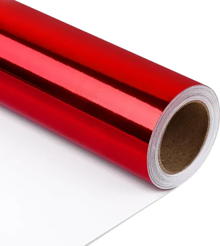 Miniatura 19 de NESCCI Papel de regalo metálico dorado, papel de color sólido, papel de regalo perfecto para bodas, día de San Valentín, cumpleaños, Navidad, baby