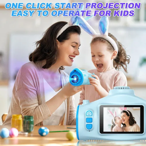 Miniatura 5 de Cámara para niños, cámara para niños con proyector, ofrece proyección, fotografía de 48 MP, grabación de video de 1080p, cámara digital para niños