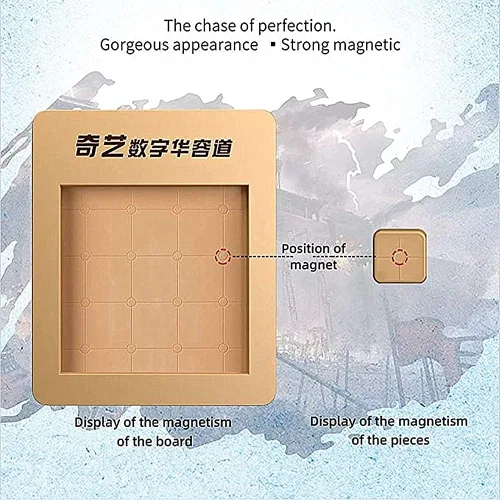Miniatura 4 de LiangCuber QY Toys - Rompecabezas magnético Klotski de 3x3, rompecabezas de números deslizantes de ABS, juguete Tangram de inteligencia