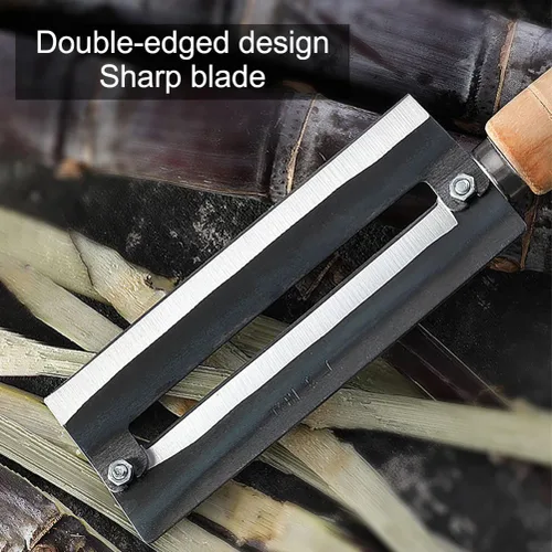 Miniatura 2 de Cuchillo pelador de caña de azúcar, pelador de piña de acero al carbono, cortador de caña de azúcar, cuchillo de cepillado de artefactos con mango