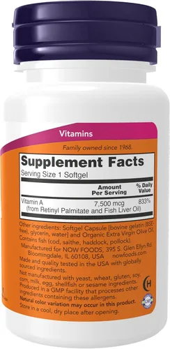 Miniatura 2 de Vitamina A (25.000 IU), 733739003409, 100, 1, 1