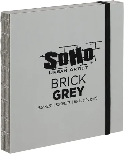 Miniatura 20 de SoHo Urban Artist Cuaderno de bocetos de ladrillo para bocetos, dibujos, lápices de colores, grafito y más, color negro, 5.5 x 5.5 pulgadas