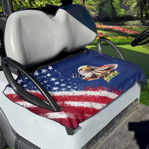 Miniatura 20 de AFPANQZ Toalla personalizada para cubierta de asiento de carrito de golf, añade tu texto, imagen, logotipo, nombre, protector de asiento de carrito