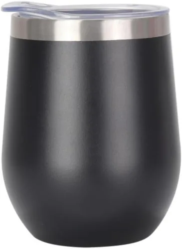 Miniatura 21 de Copas de vino de acero inoxidable, vaso aislado de doble pared con tapa para vino, café, bebidas, champán, cócteles (acero inoxidable)