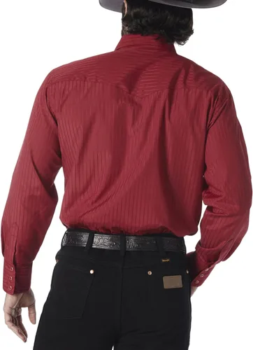 Miniatura 18 de Wrangler Camisas deportivas de manga larga con botones a presión y dos bolsillos para hombre
